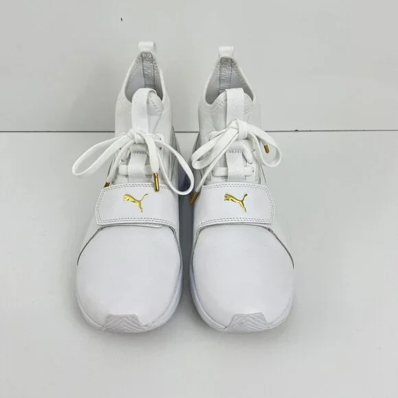 Puma Phenom Lux White Leather High Tops Womens Size 7.5 M - Picture 2 of 10